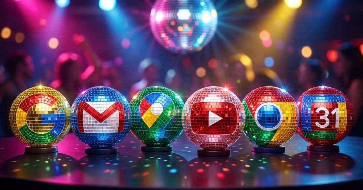 Google Disco Ball Icons